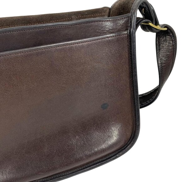 Vintage Coach NYC Classic Shoulder Bag 9170 Mocha Brown Pre 94 + Hang Tag Charm - Picture 10 of 14